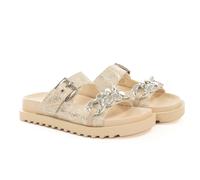 Sandale Guess Fatema Logo 4g Femme Beige - 36