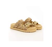 GUESS Femme FATEMA2 Sandals, Beige/Brun, 37 EU