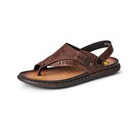 Sandale Hallux Valgus à gros orteil pour homme, chaussons plats pour attelles d'oignon, tongs de correction des pieds, haute qualité confortable, pour correcteur d'orteil ( Color : Dark brown , Size :