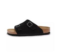 Birkenstock - Zurich Suede Flip Flops - Homme - Chaussures - Noir - Taille: 36 EU