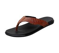 Sandale Homme Confortable Pantoufles Homme Ete Tong Mode Été Motif Plat Confortable Antidérapant Grande Plage Chaussures Mule Intérieur Sabot