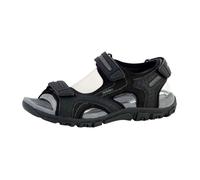 Geox Homme Uomo Sandal Strada D Sandales, Black/Stone, 44 EU