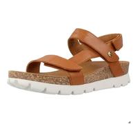Sandale - nu-pieds femme PANAMA JACK 138915 en cuir marron avec semelle en gomme et talon compensé 40
