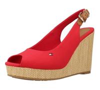 Tommy Hilfiger Chaussures Femme Semelles Compensées Espadrilles Iconic Elena Sling Back Wedge Talon Compensé, Rouge (Primary Red), 41 EU