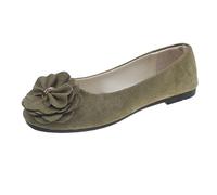 Sandale orthopedique Femme Baskets Et Chaussures de Sport Femme Women's Flat Shoes Spring Summer and Autumn Lightweight Suede Round Toe Shallow Mouth Soft Bottom Bow Single Shoes Daily AG 38