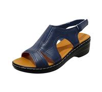 Sandale Orthopedique Femme Ete Mode Chaussure Confortable Bout Ouvert Sandal Avec Boucle Compensées Anti-Dérapant Sandales De Marche Plateforme Respirantes Bohême Chaussures De Plage