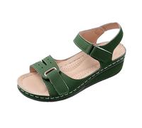 Sandale Orthopedique Femme Ete Mode Chaussure Orthopédique Anti-Dérapant Sandal Avec Boucle Confortable Plateforme Sandales De Marche Bout Ouvert Léger Bohême Chaussures De Plage