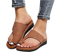 Sandale Orthopedique Femme pour Hallux Valgus Confortable Mules Plateforme Pantoufles Compensées Chaussons d'été Chaussures de Plage Ventes Flash de Printemps Été Sandales Compensées Orthopédique