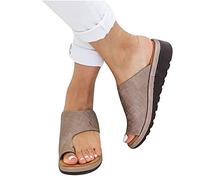 Sandale Orthopedique Femme pour Hallux Valgus Confortable Mules Plateforme Pantoufles Compensées Chaussons d'été Chaussures de Plage Ventes Flash de Printemps Été Sandales Compensées Orthopédique