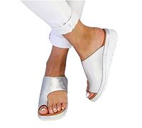 Sandale Orthopedique Femme pour Hallux Valgus Confortable Mules Plateforme Pantoufles Compensées Chaussons d'été Chaussures de Plage Ventes Flash de Printemps Été Sandales Compensées Orthopédique