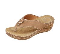 Sandale Orthopedique Femme Sandales Femme Été Femmes Bohême Plates Bout Ouvert Confortables Chaussures Tongs De Plage Décontracté Mules Pour Respirantes Semelles Épaisses Compensées Claquette
