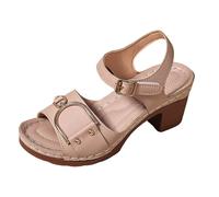 Sandale Petit Talon Sandales Sport Femme Avec Scratch Été Chaussures De Randonnée Confortable Pour Extérieur Plage Chaussures Anti"'dérapantes Respirantes Bohême Bout Ouvert Sandales Avec Talon Bloc