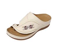 Sandale Pied Large Femme Sandales Compensees Femme Confortable Mules Été Plateforme Bout Ouvert Rome Chaussures Vintage Pantoufles Été Avec Boucle Réglable Confortables Pour Maison Piscine Plage