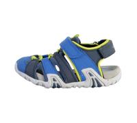 Sandale Plate Cuir Geox Enfant Kraze - Garçon - Marine Royal - A scratch - Plat 20