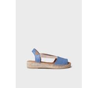 TONI PONS ETNA Espadrilles pour femme en tons lisses en cuir., Denim, 40 EU