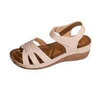 Sandale Plate Sandales Compensees Femme Confortable Mules Été Plateforme Bout Ouvert Rome Chaussures Vintage Pantoufles Yoga Mat Elégantes Léger Slip on Plage Flip Flops Avec Comfortable Arch Support