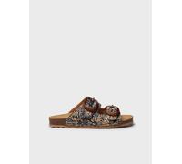 Sandale pour femme en raphia à motif floral | GUAM-RF 40