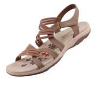 Sandale Reggae Slim Summer of Fun - SKECHERS - Femme - Marron - A élastique - Basse - Plat 40