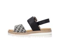 Sandale - REMONTE - Remonte Fiesta - Cuir - Talon compensé - Noir Combi 39