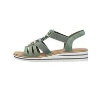 Sandale - RIEKER - Dollaro - Vert - Talon compensé - Fermeture élastique 39