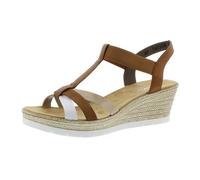 Sandale Salomé Rieker 61995 - Femme - Marron - Talon compensé 5cm - Anti-stress 39