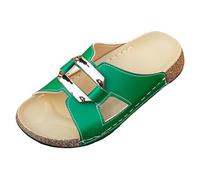 Sandale Sandales Compensees Femme Confortable Mules Été Plateforme Bout Ouvert Rome Chaussures Vintage Pantoufles Yoga Mat Elégantes Léger Slip on Plage Flip Flops avec Comfortable Arch Support