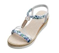 Sandale Sandales Compensees Femme Confortable Mules Été Plateforme Bout Ouvert Rome Chaussures Vintage Pantoufles Yoga Mat Elégantes Léger Slip on Plage Flip Flops Avec Comfortable Arch Support