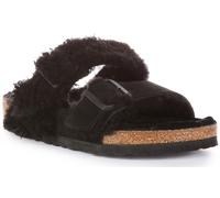 Sandale Unisexe Birkenstock Arizona Split Teddy Parts Rive Logo Noir UK 4-8