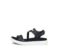 ECCO Sandales souples à 3 lanières pour femme, noir, 37 EU
