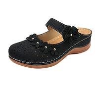 Sandales à Bout Fermé Orthopédiques Femmes Confortable Compensées Sandale à Bout Fermé Ouvert Été Légères Mode Chaussures Dame Sandales de Trekking Sandales D'Outdoor Sandales Compensées Femme Été