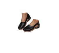 Sandales à bout fermé pour femme - Espadrilles en maille ajourée et respirante - Sandales de marche compensées à tête ronde - Coupe large - Sandales plates pour femme - Fond souple - Chaussures