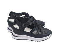 Sandales à bout fermé pour femme - Orthopédiques décontractées d'été ajourées - Sandales compensées vintage en cuir respirant - Sandales de gladiateur - Chaussures de marche en plein air pour toute la