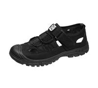 Sandales à bout fermé pour homme - Chaussures de randonnée en maille respirante - Légères - Chaussures de pêcheur d'été pour la plage et le trekking, Noir , 40 2/3 EU