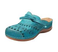 Sandales à Bout Fermé Sandales de Marche Randonnée Femme Eté Mode Sabots Sandale de Plage Confort Anti-Dérapant Bout Fermé Claquettes Sandale Été Confortable Rome Chaussures Orthopedique Pas Cher