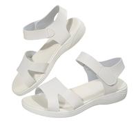 Sandales à bout ouvert et arrondi pour femme - Sandales décontractées à plateforme - Sandales d'été respirantes et confortables - Coupe large - Chaussures de marche antidérapantes, Wh1., 7 UK