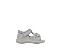 Sandales à bout ouvert « open toe » en tissu laminé paros argent 26