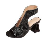 Sandales à bout ouvert pour l'été, avec un design moderne de bride entre les orteils, un talon haut élégant et une semelle plateforme confortable.