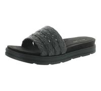Sandales à enfiler à lanières : Salma Round Toe by Easy Spirit, Raphia noir, 37.5 EU