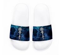Sandales à Enfiler imprimées pour Hommes avec Semelle extérieure en Caoutchouc pour Un Confort Optimal à l'intérieur comme à l'extérieur