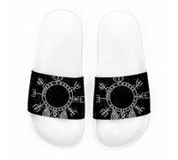 Sandales à Enfiler imprimées pour Hommes avec Semelle extérieure en Caoutchouc pour Un Confort Optimal à l'intérieur comme à l'extérieur