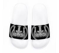 Sandales à Enfiler imprimées pour Hommes avec Semelle extérieure en Caoutchouc pour Un Confort Optimal à l'intérieur comme à l'extérieur
