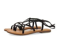 Gioseppo Footwear Sandales Lussat à fines lanières noires à nouer au mollet