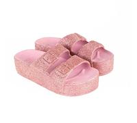 Sandales à Paillette compensées Femme Caipirinha Glitter - Rose Vintage - 39