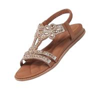 Sandales à paillettes pour femme avec strass et bride arrière élastique. Ne perdez pas les larmes, la princesse brillante, ou ces chaussures seront faibles. Chaussures de plage bohèmes à fond plat