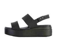 Sandales à plateforme à petit talon Crocs Brooklyn pour femmes - Noir 5