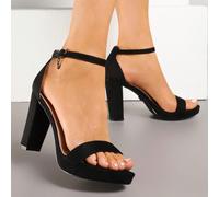 Sandales à plateforme avec bride à la cheville pour femmes Vices, sandales à bride unique, talon épais avec boucle EUR36,EUR37,EUR38,EUR39,EUR40,EUR41Unicolore