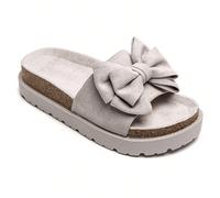 Sandales à plateforme avec grand nœud décoratif - Style casual C'est confortable et confortable, c'est un endroit agréable à vivre, ce sont des sandales, c'est une plateforme ou un grand décoratif. C'