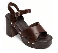 Sandales à Plateforme Inspiration Sabots - Élégance Rétro et Hauteur Affirmée Prenez de la hauteur avec un style authentiqueAffirmation d'allure avec ces sandales, talons larges, pièce maîtresse qui a