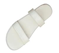 Sandales à plateforme pour femme - Sandales à bout ouvert - En cuir - Large sangle - Pantoufles de vacances - Chaussures d'été - Chaussures de loisirs - Légères - Sandales de plage - Chaussons