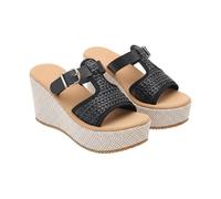 Sandales à plateforme pour femme - Talon compensé : espadrilles - Sandales d'été bohème - Sandales romaines compensées avec plateau - Sandales compensées pour l'été - Escarpins à plateforme#01